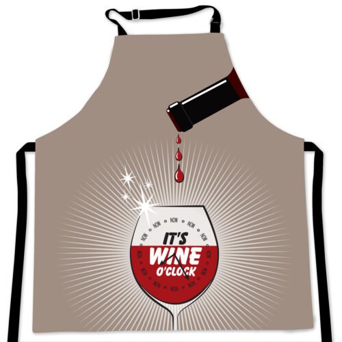 Double Trouble Inc - Funny Apron - Wine O'Clock