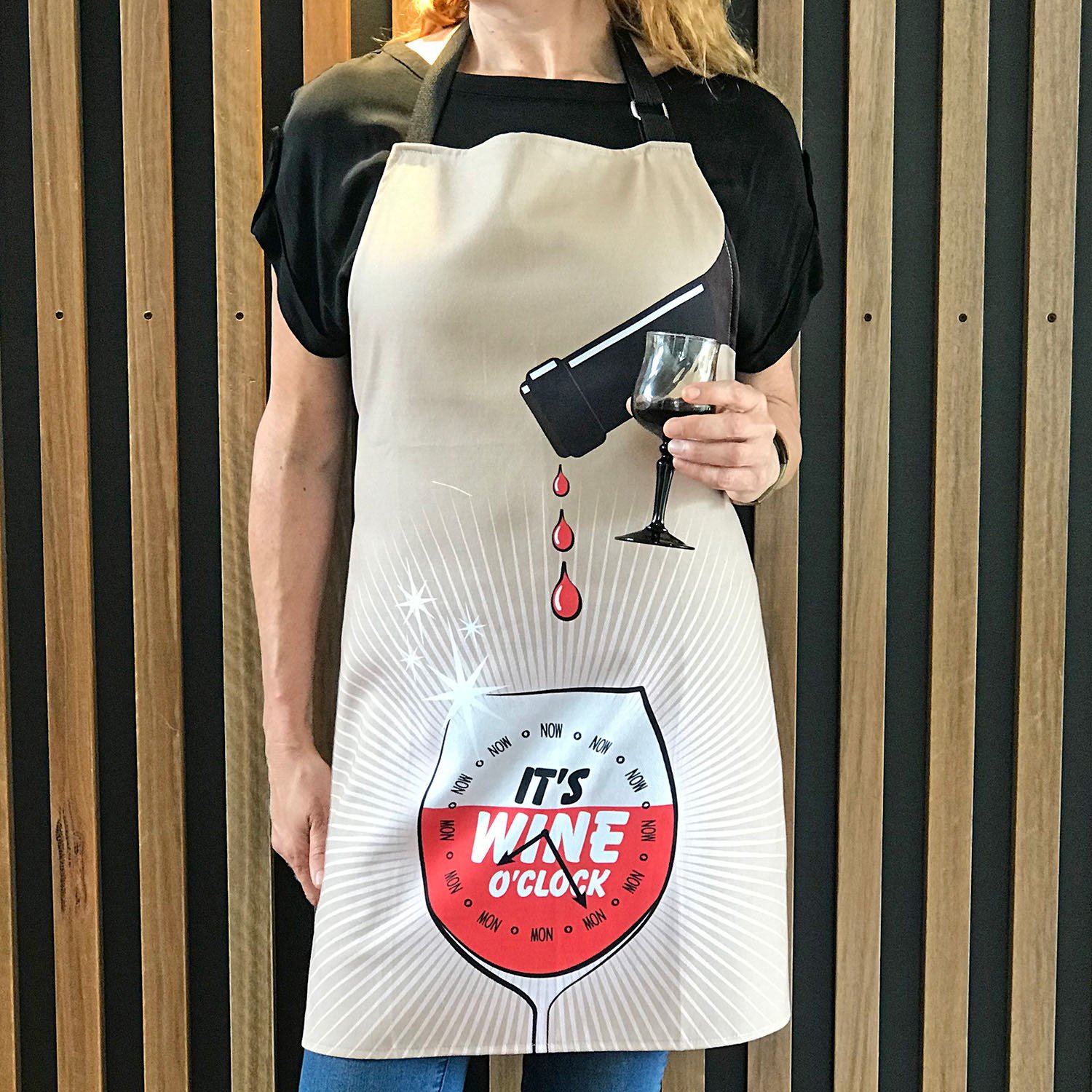 Double Trouble Inc - Funny Apron - Wine O'Clock