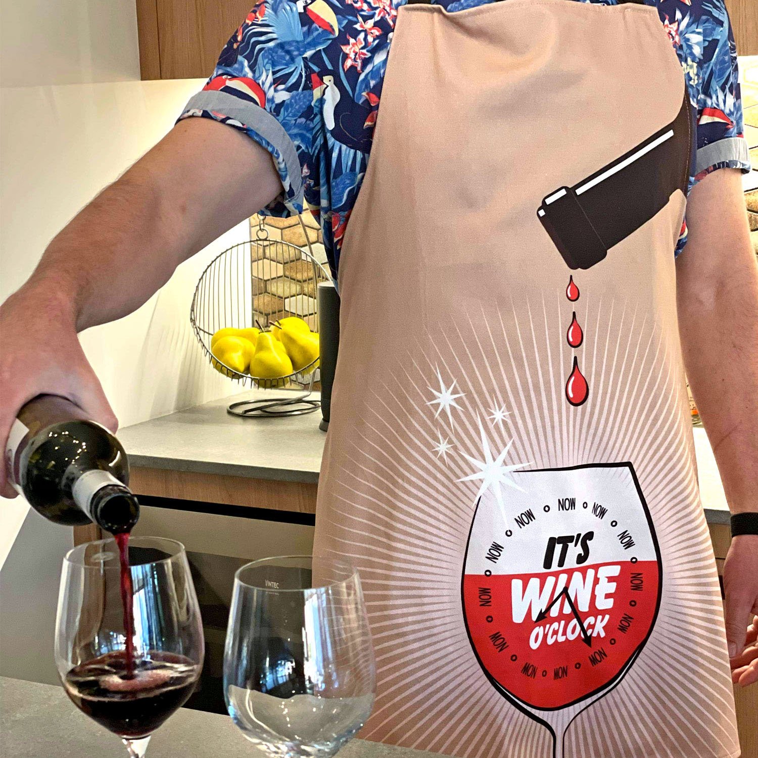 Double Trouble Inc - Funny Apron - Wine O'Clock