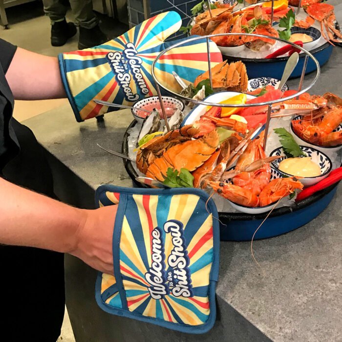 Oven Mitt and Pot Holder Set - Welcome to the ShitShow