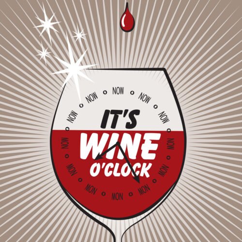 Double Trouble Inc - Funny Apron - Wine O'Clock