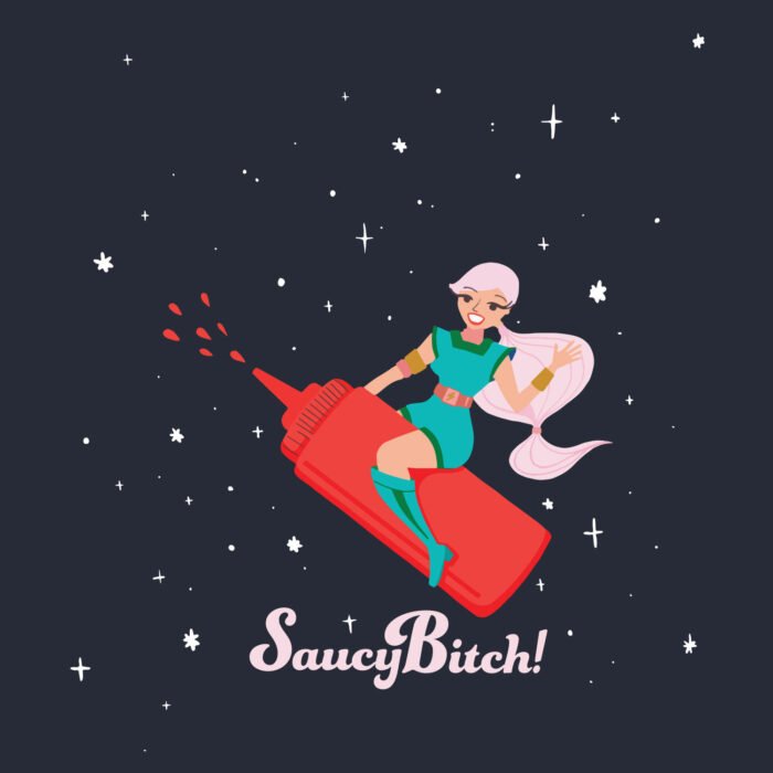 Saucy Bitch - Oven Mitt and Pot Holder Set - Image 3