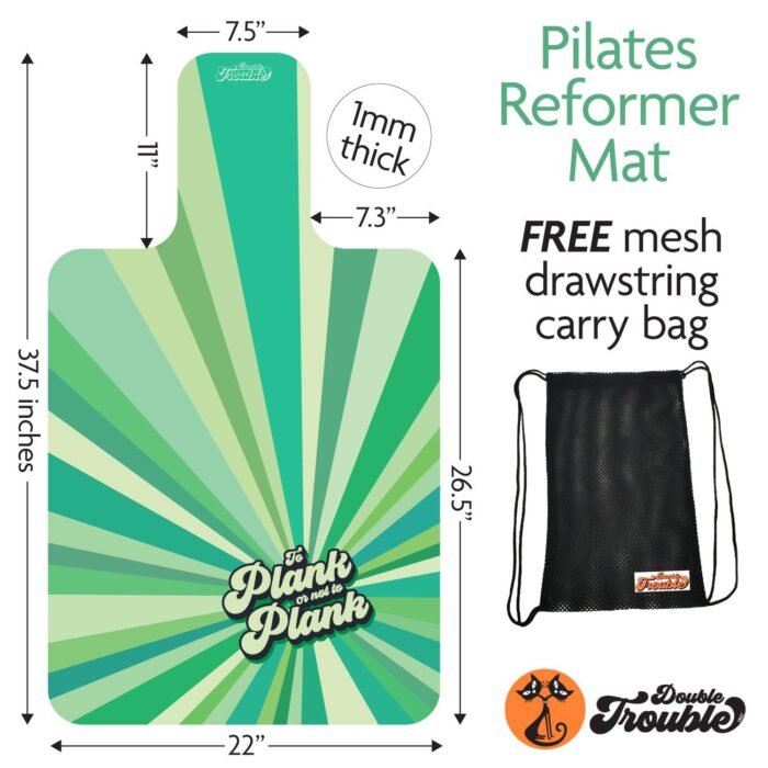 Pilates reformer mat green